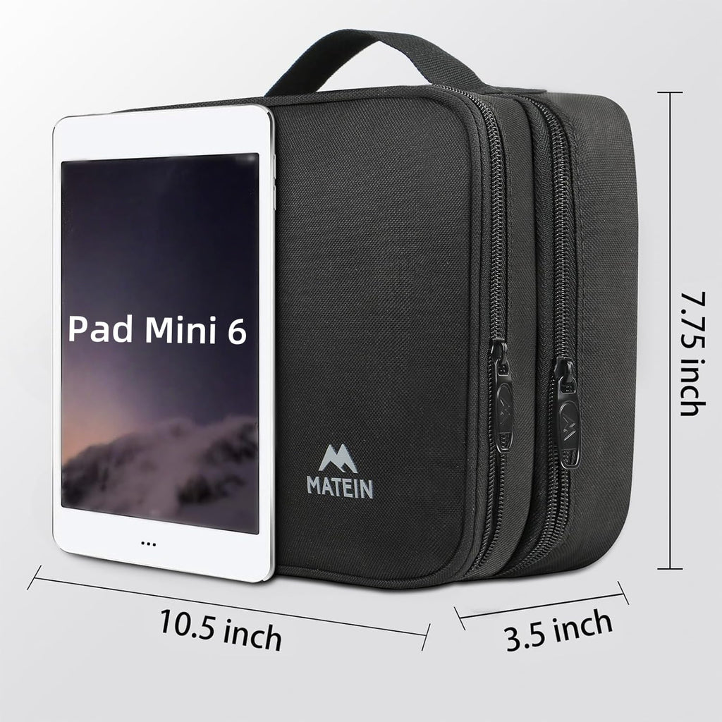 Electronics Organizer Travel Case, Cable Organizer Bag, Black