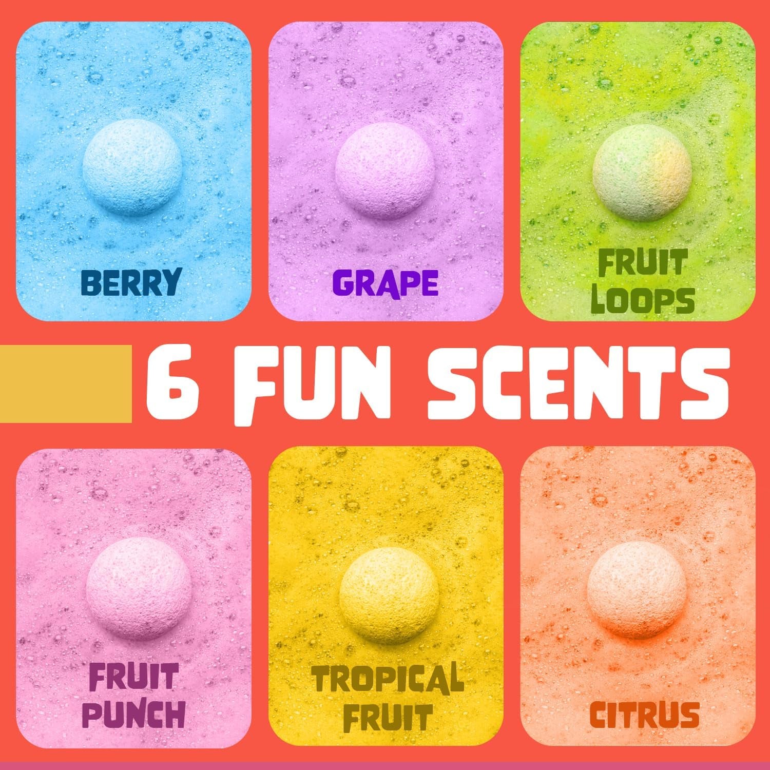 Superhero Bath Bombs for Kids with Surprise Hero Toys Inside, 6 Pack
