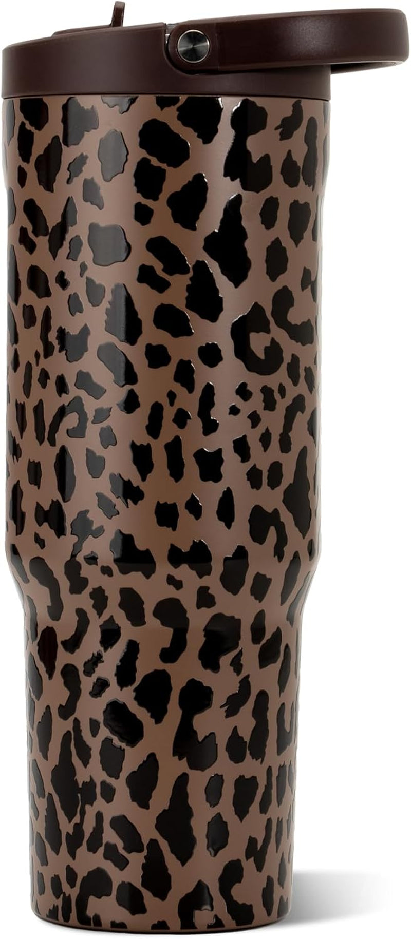Sport 40 Oz Insulated Stainless Steel Water Bottle, Brown Leopard