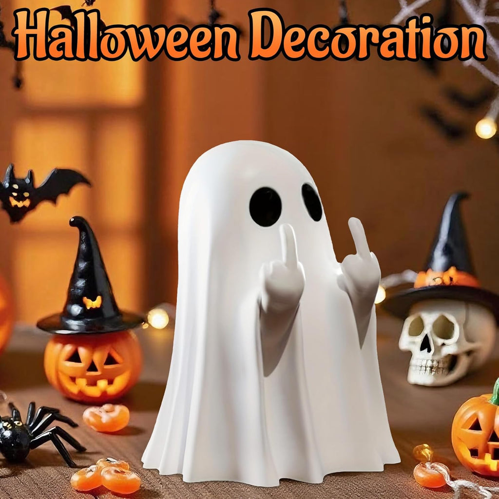Halloween Ghost Figurine Ghost Decor, Funny Ghost Statue, Cute Ghost Figurine, Ghost Statue Halloween Decoration for Gift Props Tabletop Home Decor New Year'S Gifts