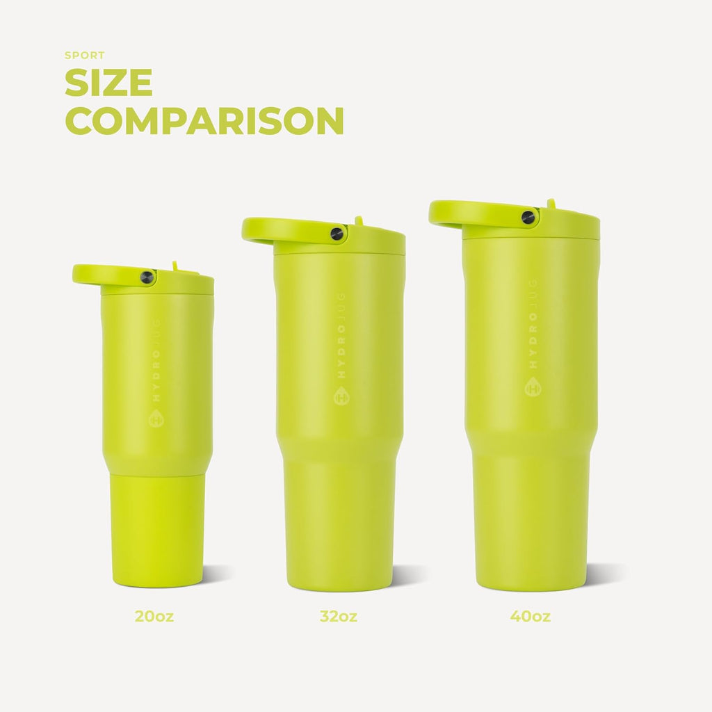 Sport 40 Oz Insulated Stainless Steel Water Bottle, Lemon Lime