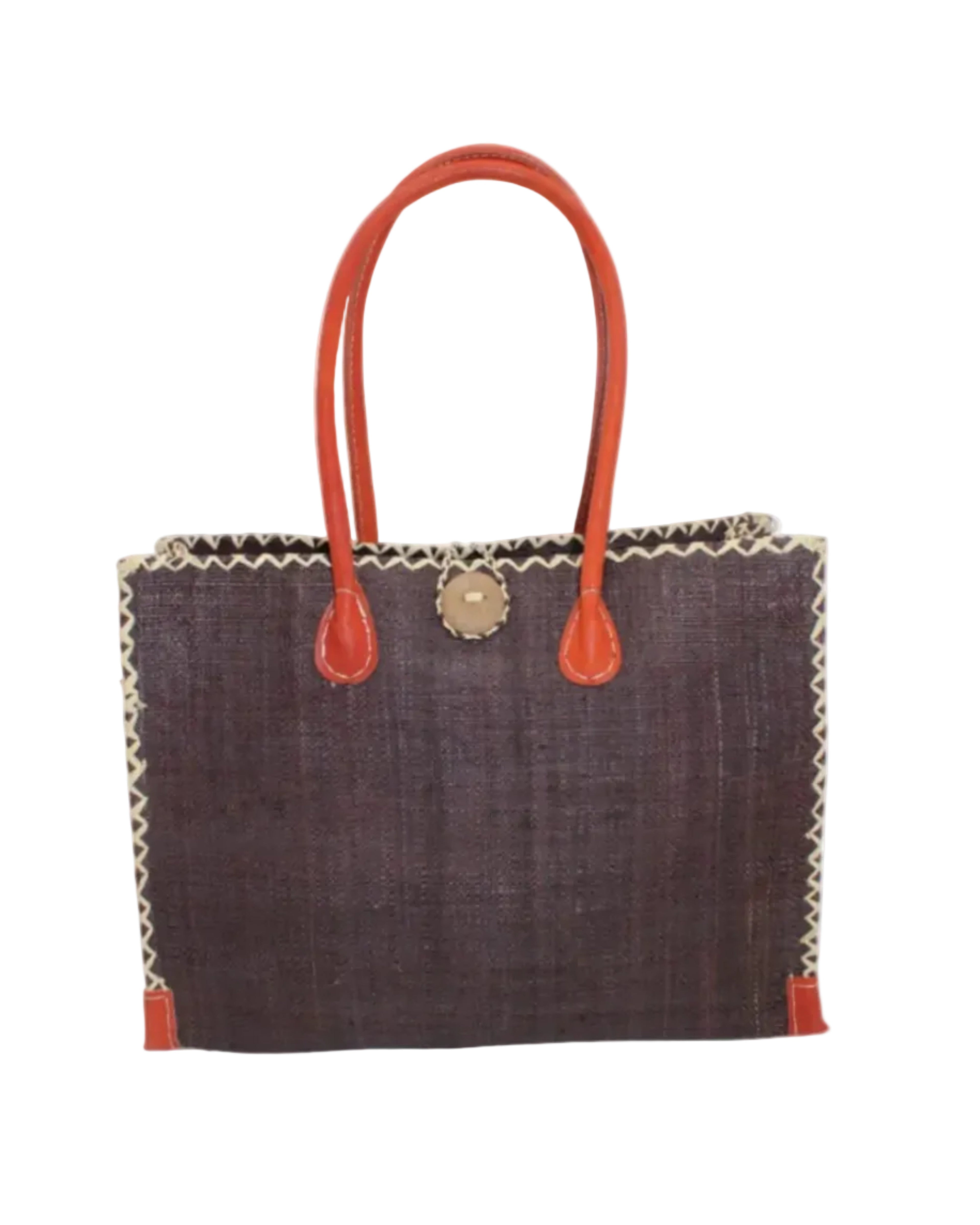 Zafran Solid Color Raffia Straw Beach Bag - 3 Sizes