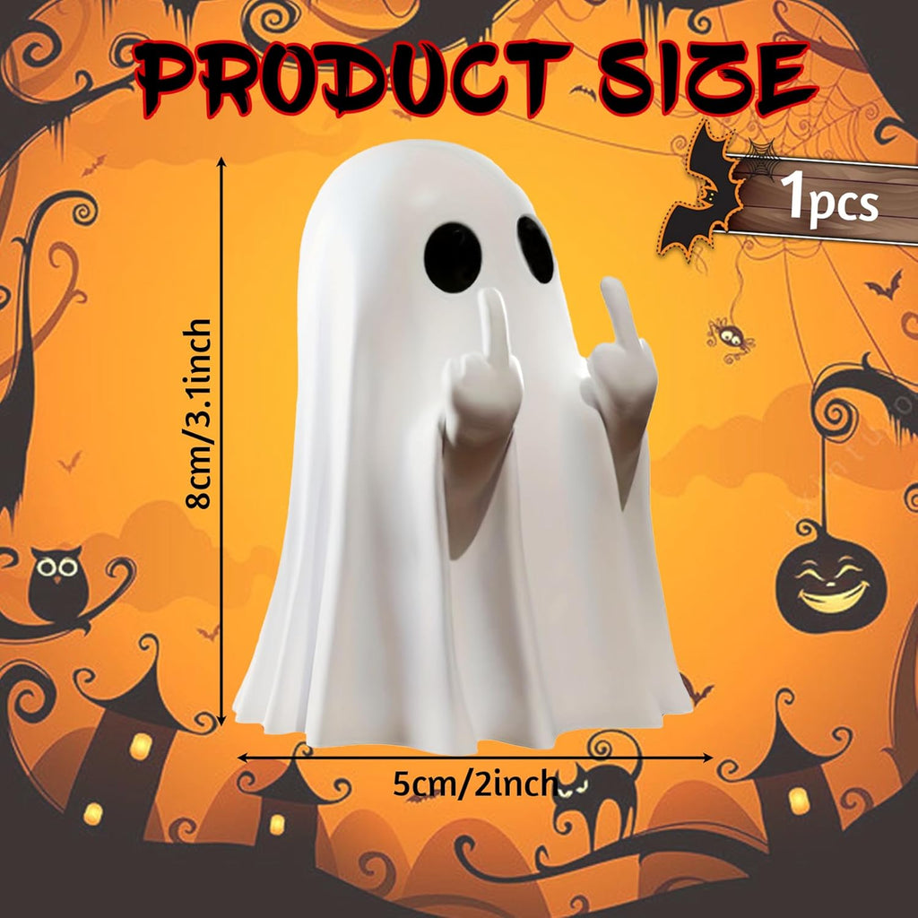 Halloween Ghost Figurine Ghost Decor, Funny Ghost Statue, Cute Ghost Figurine, Ghost Statue Halloween Decoration for Gift Props Tabletop Home Decor New Year'S Gifts