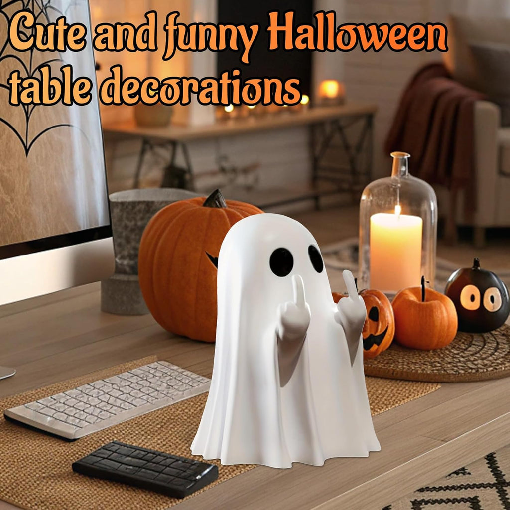 Halloween Ghost Figurine Ghost Decor, Funny Ghost Statue, Cute Ghost Figurine, Ghost Statue Halloween Decoration for Gift Props Tabletop Home Decor New Year'S Gifts