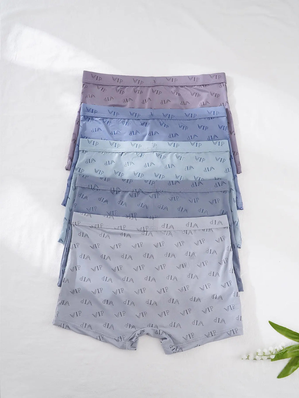 Men'S "VIP" Letter Solid Breathable Boxer Briefs, Regular Fit Casual Stylish Panties, Fashion Comfortable Underwear Set, Summer Outfits 2024