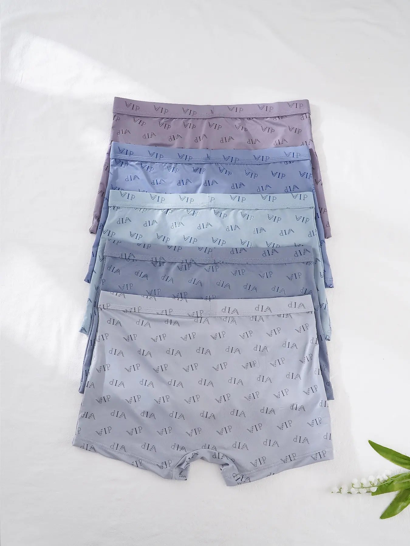 Men'S "VIP" Letter Solid Breathable Boxer Briefs, Regular Fit Casual Stylish Panties, Fashion Comfortable Underwear Set, Summer Outfits 2024
